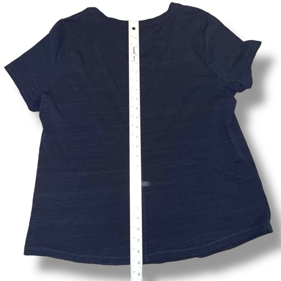 TALBOTS T by Talbots Scoop Neck Tee - Navy 1X - Picture 5 of 10